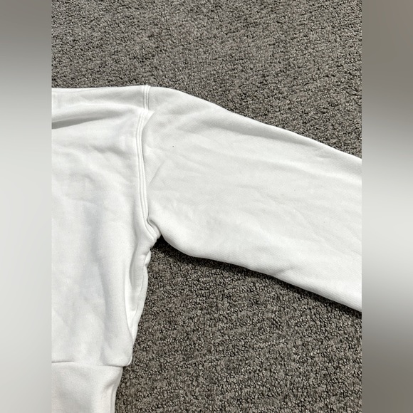 Aritzia TNA - Airy Fleece Perfect 1/4 Zip Sweatshirt AiryAF - Size Small - White - Picture 7 of 9